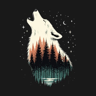 Cool Wolf Silhouette T-Shirt