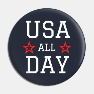 USA All Day America Patriotic Mask Sweatshirt Pin