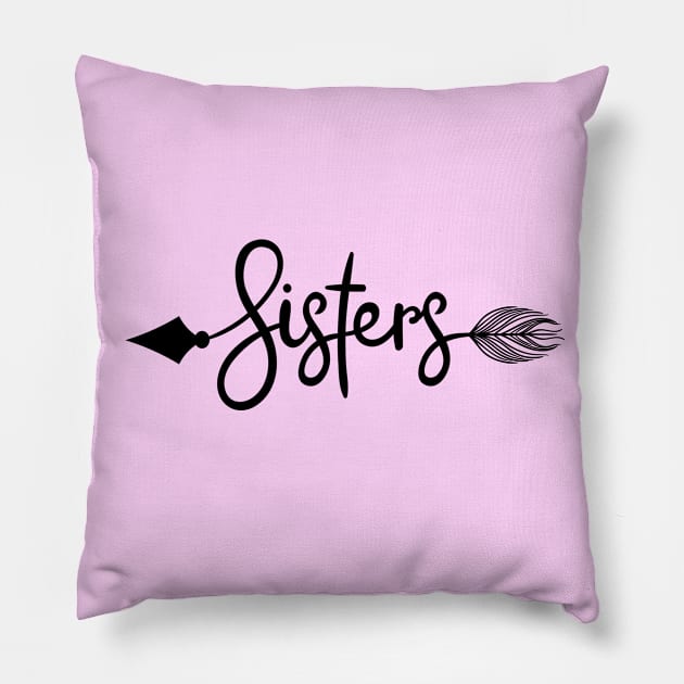 Sisters Arrow Pillow by Lulaggio