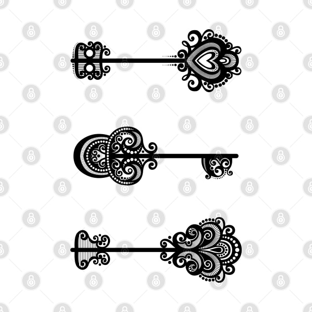 Collection of Decorative Vintage Keys by lissantee