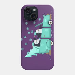 Tree shopping penguins Phone Case