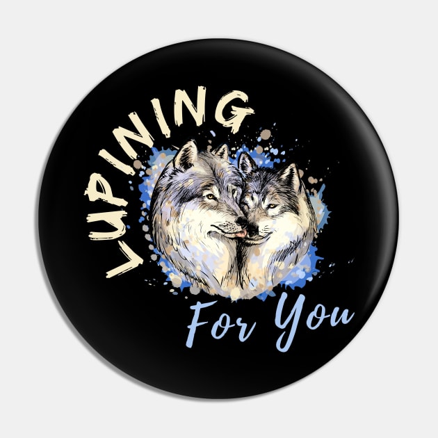 Lupining for you back design with light text with wolf couple (MD23QU001d) Pin by Maikell Designs