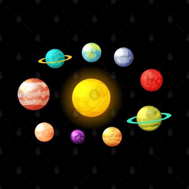 Planets Around The Sun by Mako Design 