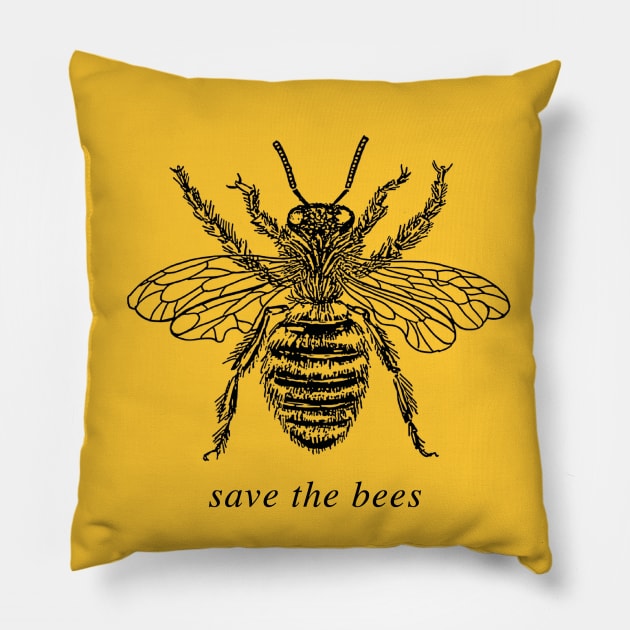 Save the bees Pillow by kassiopeiia