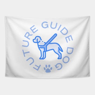 Future Guide Dog - Guide Dog For The Blind - Dog Training - Working Dog - Blue Design for Light Background Tapestry