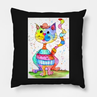 The Hatter's Cat Pillow