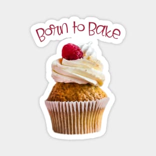 Born to Bake Raspberry Cupcake Magnet