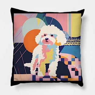 Bichon Frise in 80's Pillow