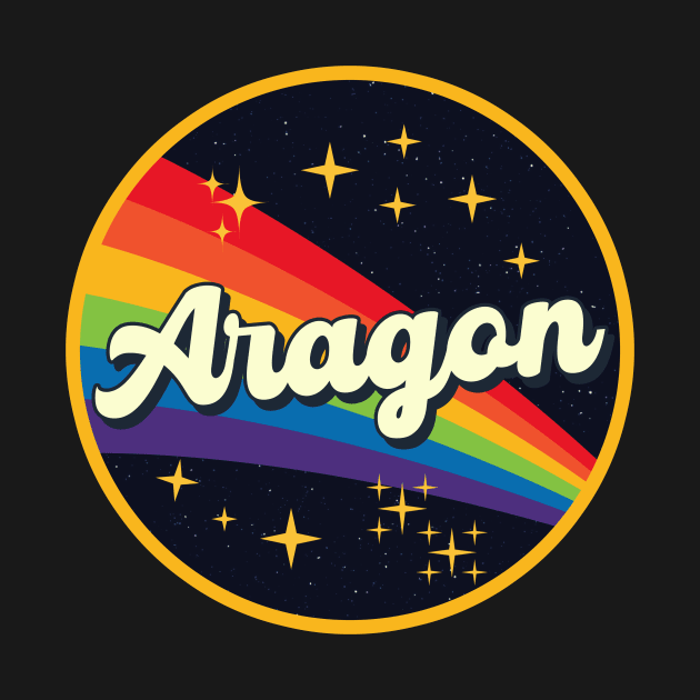 Aragon // Rainbow In Space Vintage Style by LMW Art