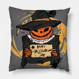 Pumpkin alive sketch Pillow