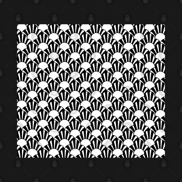 Art Deco Pattern no 32 - Black and White Patterns by Millusti