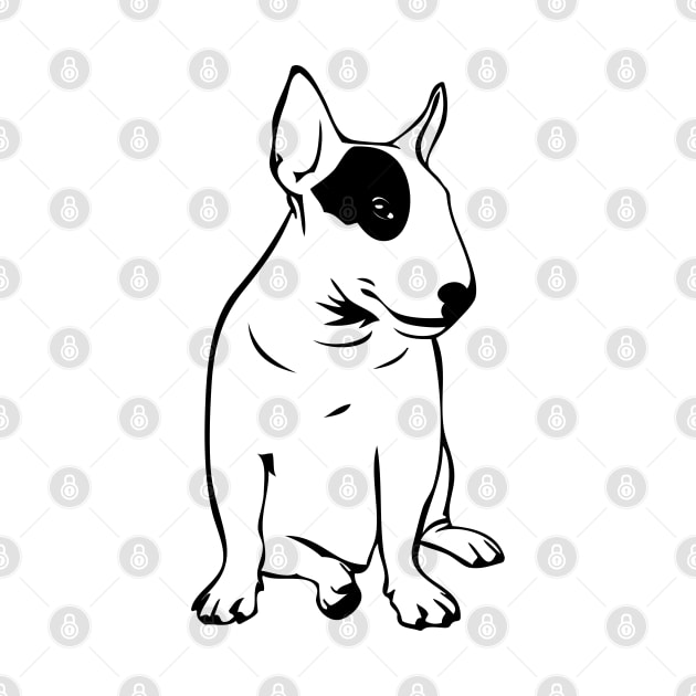 Bull Terrier Dog Women Dog Lover Gift by RobertDan