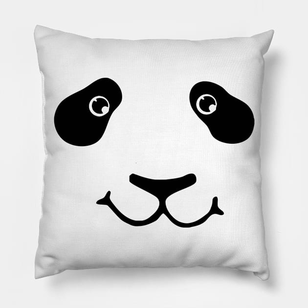 Cute Panda Face Pillow by Design Monster