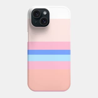 A marvelous compound of Fresh Air, Cornflower Blue, Baby Pink, Very Light Pink and Melon stripes. Phone Case