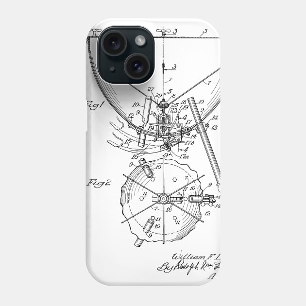 Kettle Drum and Timpani Vintage Patent Hand Drawing Phone Case by TheYoungDesigns