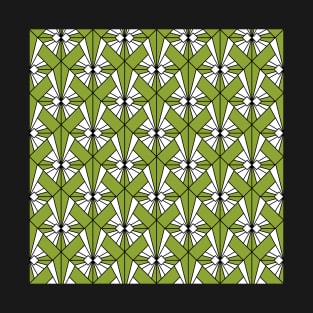 Art Deco Pattern no 75 - Green - Vintage Motif T-Shirt