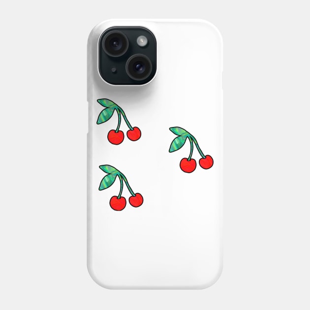 3 Cherries Phone Case by lolosenese