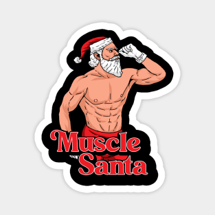 Muscle Santa Magnet