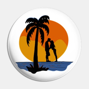 Romantic Sunset. A Couple Embracing the Setting Sun.sunset, romantic, couple, embracing, setting sun Pin