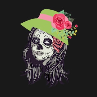 Sugar Skull Beauty Day of The Dead Girl gift T-Shirt