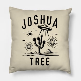 Joshua Tree Vintage UFO Desert Tee - Retro Extraterrestrial Pillow