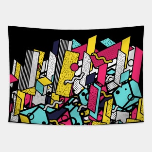 Abstract Pop Art Deconstructed Tapestry