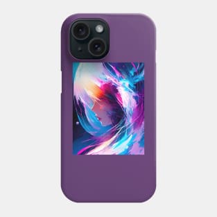 Abstract art of an anime girl, closeup view from side. Phone Case