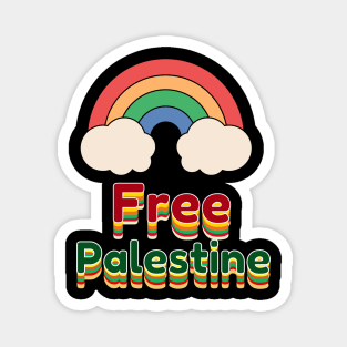 free palestine vintage retro style Magnet
