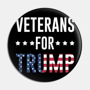 Veterans for Trump Tee – Trump Make America Great Again Pin