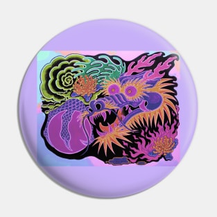 Neon Dragon With 4 Elements Variant 9 Pin