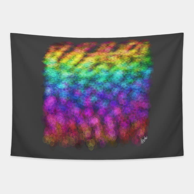 Rainbow Dots Tapestry by Wolfgon Designs