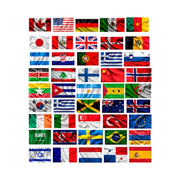 Beautiful Flags of the World by enyeniarts