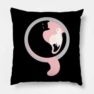 Flamingo cat! Pillow