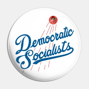 LA Democratic Socialists White Pin