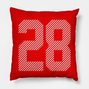 Iconic Number 28 Pillow