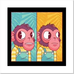 FUNNY MONKEY MEME' Poster, picture, metal print, paint by Adam Project