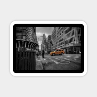 Yellow Taxi, Fifth Avenue, Manhattan, New York City, USA Magnet