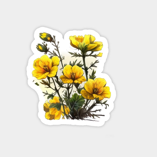 Yellow Flower Magnet by Mixtgifts