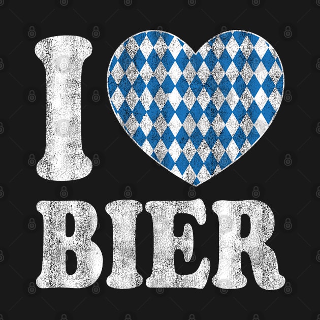 I Heart Bier Oktoberfest Beer Bavarian Flag by andzoo