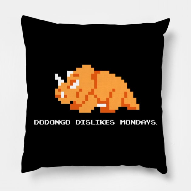 Dondongo Dislikes Mondays Pillow by Undr