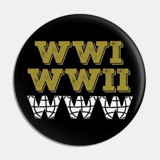 WW1 WW2 WWW - WW3 World War 3 is the World Wide Web Pin