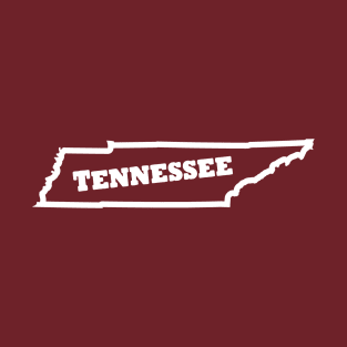 Tennessee Outline Text T-Shirt