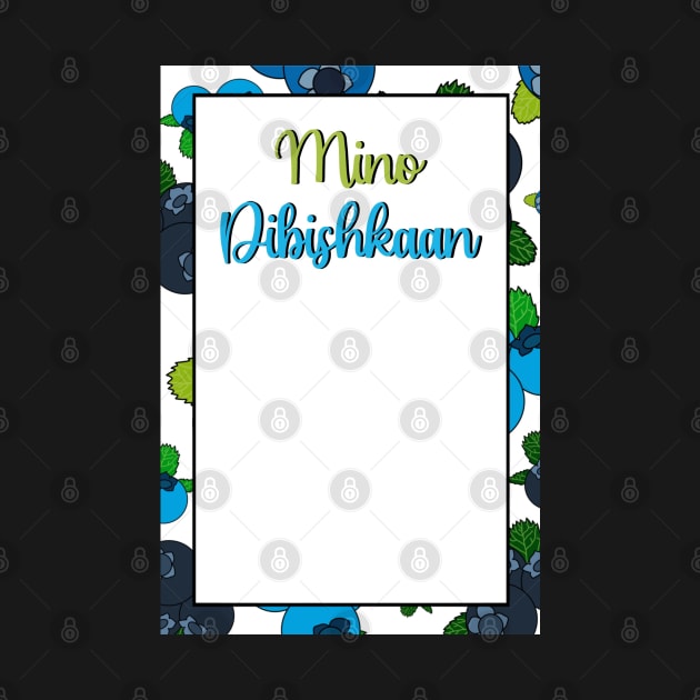 Blueberry Ojibwe Birthday Card by Niibidoon