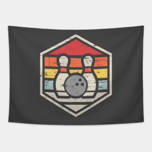 Retro Badge Bowling Tapestry