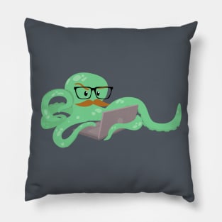 The Mustachioed Internet Octopus Pillow