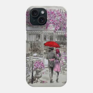 A walk to the cafe Phone Case