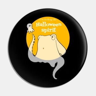 Halloween Octopus Ghost Spirit Pin