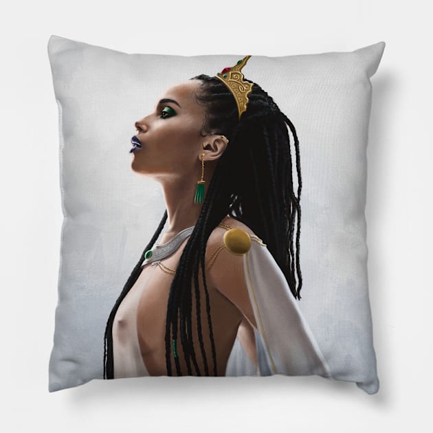 Queen Zoë Pillow by wolfgangleblanc