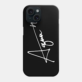 Oshi no Ko Aqua Hoshino White Signature - My Star Idol's Child Anime Characters Thing Phone Case