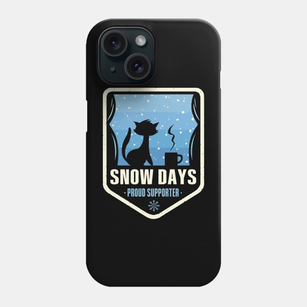 Proud supporter of snow days Phone Case by Lima's